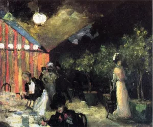 Paris Cafe Oil painting by Alfred Henry Maurer