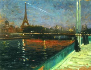 Paris, Nocturne painting by Alfred Henry Maurer