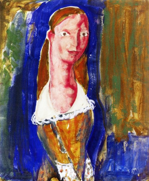 Main Product Photo of Portrait of a Girl Painting by Alfred Henry Maurer