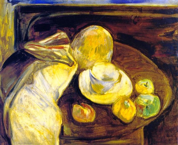 Main Product Photo of Still Life with Apples Painting by Alfred Henry Maurer
