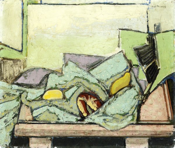 Still Life with Green Cloth by Alfred Henry Maurer - Hand-Painted Oil Painting Reproduction