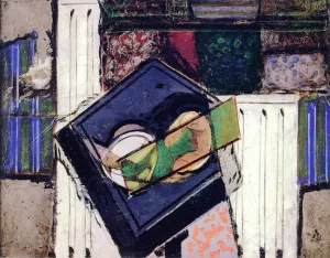 Still Life with Grey Table and White Columns painting by Alfred Henry Maurer