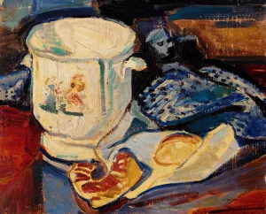 Still Life With Jardiniere by Alfred Henry Maurer Oil Painting