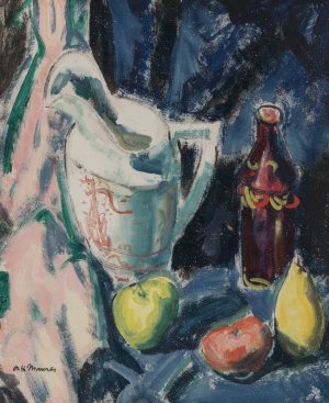 Still Life with Pitcher and Fruit by Alfred Henry Maurer Oil Painting