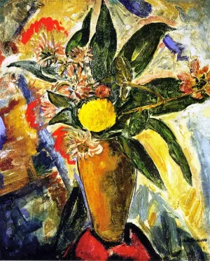 Still LIfe with Vase and Flowers Oil painting by Alfred Henry Maurer