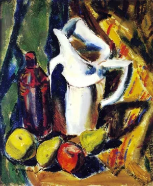 Still Life with White Pitcher by Alfred Henry Maurer - Oil Painting Reproduction