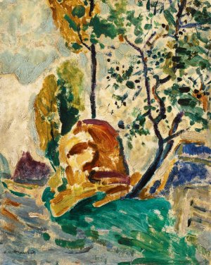 Tree And Rock by Alfred Henry Maurer Oil Painting