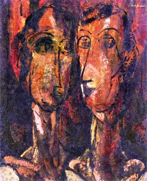 Two Heads 4 Oil painting by Alfred Henry Maurer