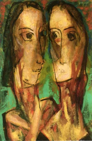 Two Heads by Alfred Henry Maurer Oil Painting