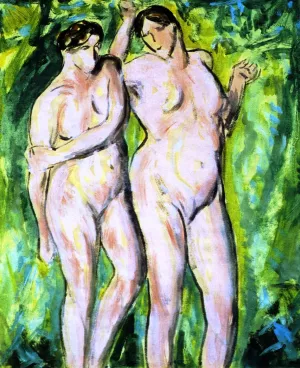 Two Nudes Oil painting by Alfred Henry Maurer