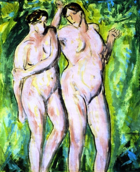 Main Product Photo of Two Nudes Painting by Alfred Henry Maurer
