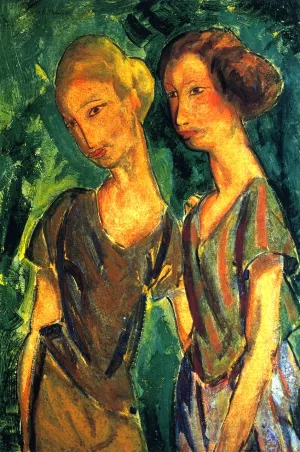 Two Sisters Oil painting by Alfred Henry Maurer