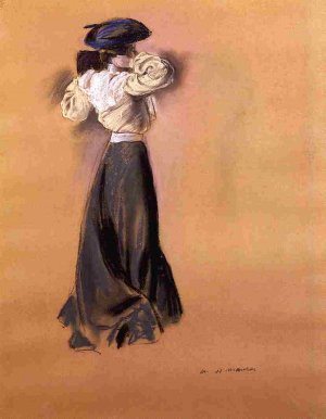 Woman in a Blue Hat Oil painting by Alfred Henry Maurer