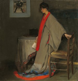 Young Woman in Kimono by Alfred Henry Maurer Oil Painting