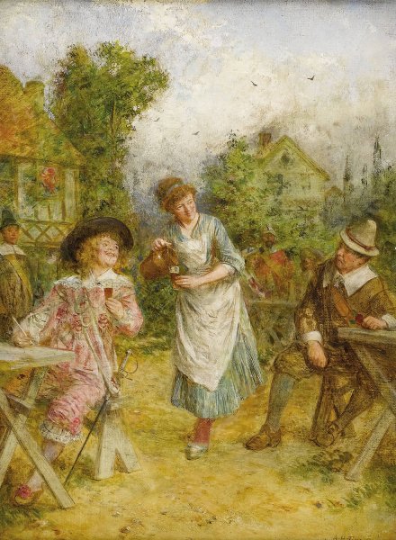Main Product Photo of Merry Company  Painting by Alfred Holst Tourier