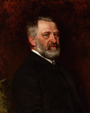 Portrait of Wladyslaw luszczkiewicz by Alfred Izydor Romer Oil Painting