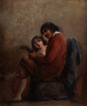 All Hail to the Brave and the Free by Alfred Jacob Miller Oil Painting