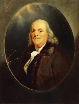 Benjamin Franklin by Alfred Jacob Miller Oil Painting