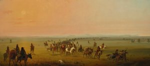 Caravan En Route (Sir William Drummond Stewart's Caravan) by Alfred Jacob Miller Oil Painting
