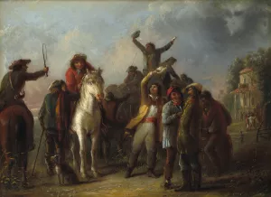 Election Scene, Catonsville,Baltimore County by Alfred Jacob Miller Oil Painting