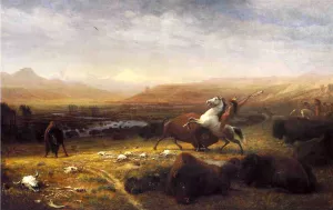 Last of the Buffalo by Alfred Jacob Miller Oil Painting