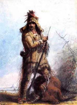 Louis - Rocky Mountain Trapper by Alfred Jacob Miller - Oil Painting Reproduction