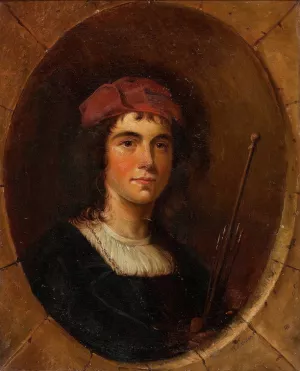 Portrait of an Artist by Alfred Jacob Miller Oil Painting