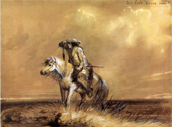 Main Product Photo of The Lost Green-Horn Painting by Alfred Jacob Miller