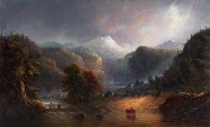 Where the Clouds Love to Rest by Alfred Jacob Miller Oil Painting