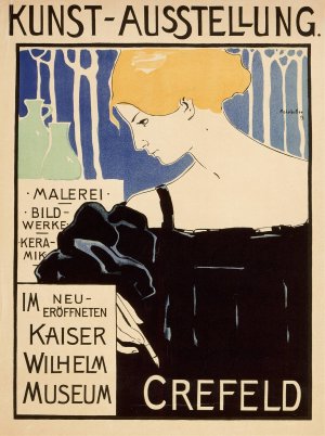 Art Exhibition in the Recently Opened Kaiser Wilhelm Museum in Krefeld by Alfred Mohrbutter Oil Painting
