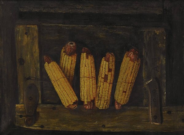 Main Product Photo of Hanging Ears of Corn Painting by Alfred Montgomery
