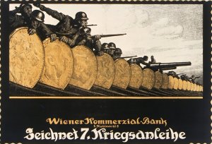 Wiener Kommerzial-Bank, Zeichnet 7. Kriegsanleihe by Alfred Offner Oil Painting