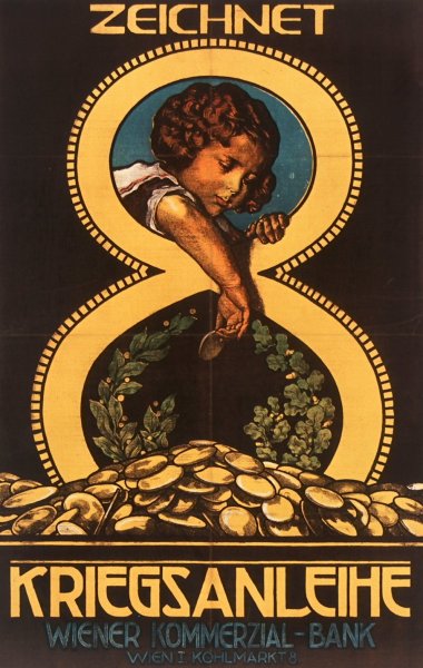 Zeichnet 8 Kriegsanleihe. Wiener Kommerzial-Bank  by Alfred Offner - Hand-Painted Oil Painting Reproduction
