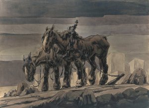 Construction Slaves by Alfred Ost Oil Painting