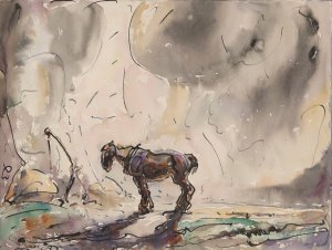 Lonely Horse by Alfred Ost Oil Painting