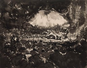 The Sportpaleis in Antwerp by Alfred Ost Oil Painting