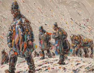 Through the Snow by Alfred Ost Oil Painting