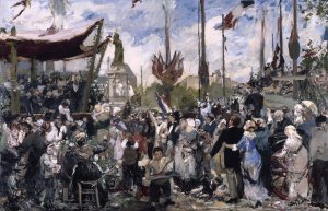 14 juillet 1880, inauguration du monument a la Republique by Alfred Philippe Roll Oil Painting