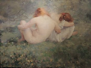 Bathers by Alfred Philippe Roll Oil Painting