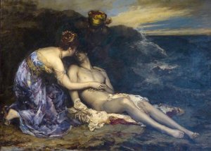 Don Juan and Haidee by Alfred Philippe Roll Oil Painting