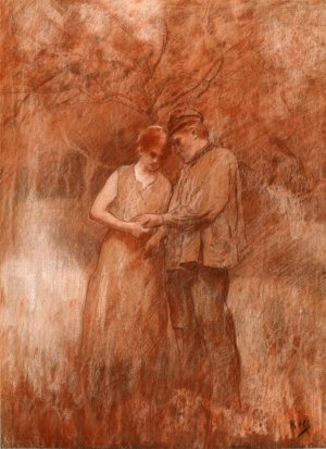 Figure Study by Alfred Philippe Roll Oil Painting