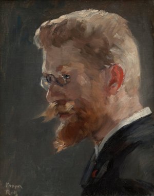 Peder Severin Kroyer by Alfred Philippe Roll Oil Painting