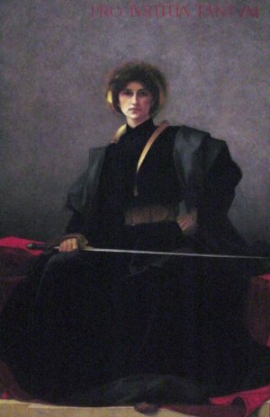 The Swordnbsp;(also known as L'Epee) Oil painting by Alfred Pierre Agache