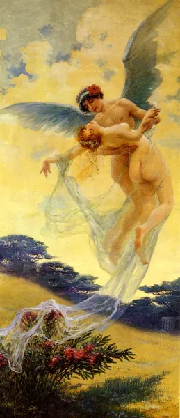 Enlevee Par L'Amour by Alfred Plauzeau - Oil Painting Reproduction