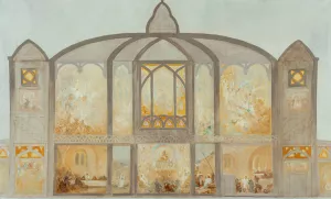 Esquisse pour l'eglise Saint-Jean de Montmartre by Alfred Plauzeau Oil Painting