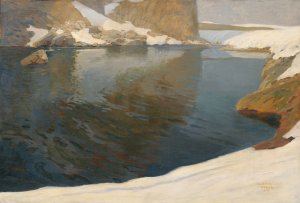 Bergsee by Alfred Poell Oil Painting
