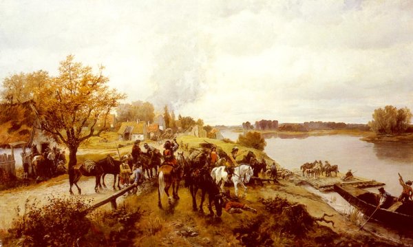Main Product Photo of The Retreat Painting by Alfred Ritter Von Malheim Friedlander