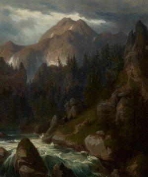 Mount Pyszna in the Tatra Mountains by Alfred Schouppe Oil Painting