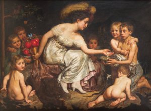 Allegory of Caritas by Alfred Schwarzschild Oil Painting