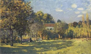 A Park in Louveciennes by Alfred Sisley Oil Painting